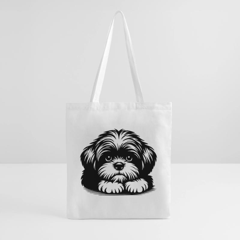 Tête de Shih Tzu avec pattes Sac en tissu