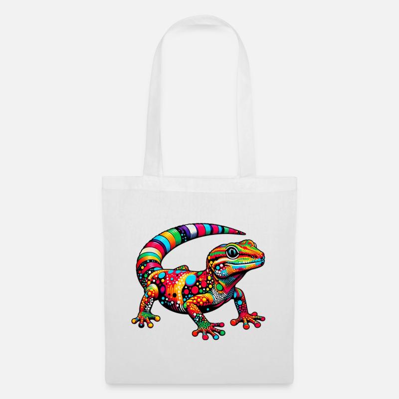 Gecko - Stoffbeutel - Weiß