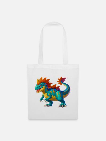 Dinosaurier - Stoffbeutel - Weiß