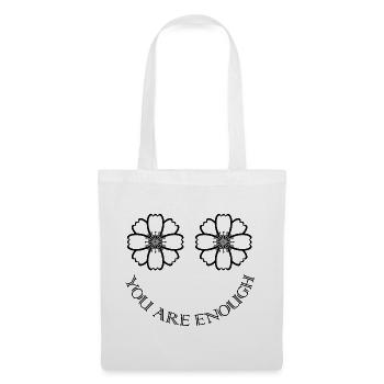 Flower Eyes / Eyes Like Flowers With Saying - Tote Bag - white - Front