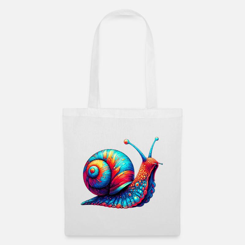 Schnecke - Stoffbeutel - Weiß
