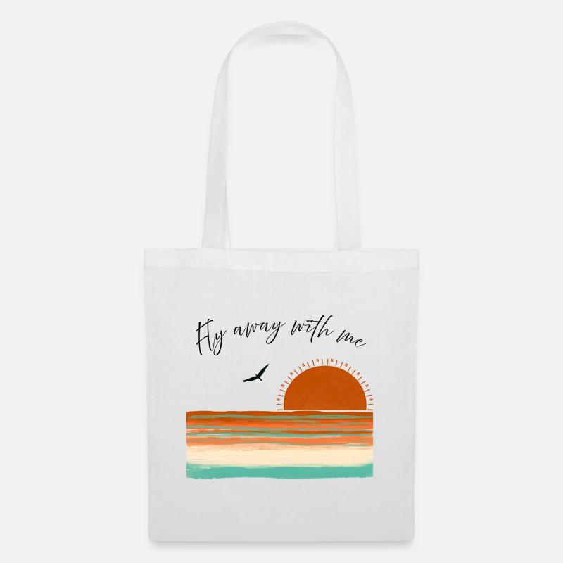 Fly away with me! - Stoffbeutel - Weiß