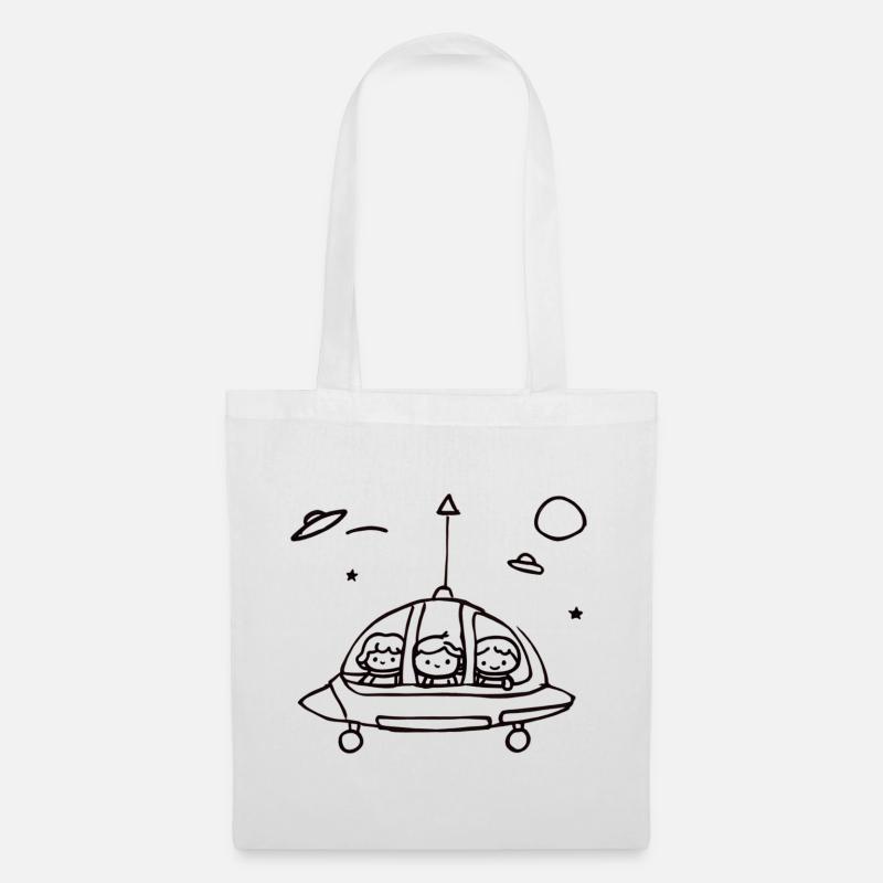 Small UFO crew in space - Tote Bag - white