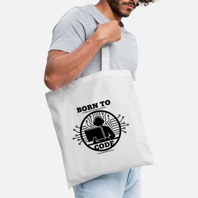 Codeur né pour coder Programmeur Sac en tissu