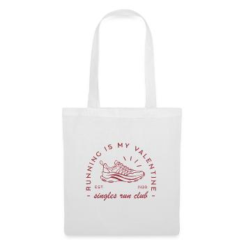 Running is my valentine funny singles run club - Tote Bag - white - Front