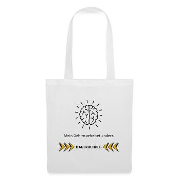 My Brain Works Differently – ADHD Focus Design - Tote Bag - white - Front