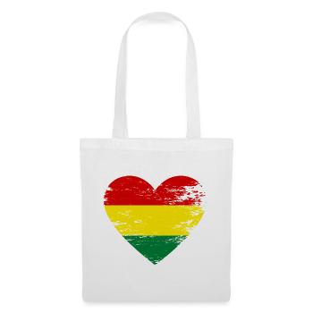 Bolivia flag heart used - Tote Bag - white - Front