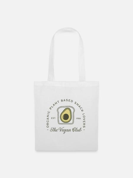 Veganer Club-Avocado-Liebhabergruppe - Stoffbeutel - Weiß