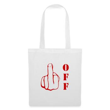 Déclaration rebelle du majeur, va te faire foutre. - Sac en tissu - blanc - Devant