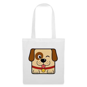 Hund - Stoffbeutel - Weiß - Vorne