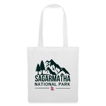 Sagarmatha Bergsilhouette National Park Nepal - Stoffbeutel - Weiß - Vorne