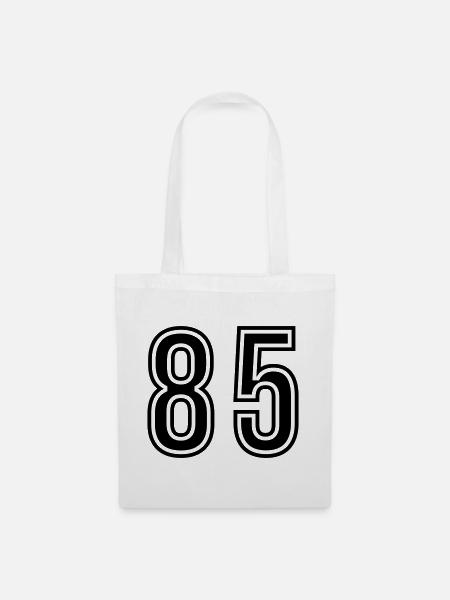 85 Zahl symbol - Stoffbeutel - Weiß