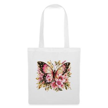 Flügeltraum Schmetterling Blüten - Stoffbeutel - Weiß - Vorne