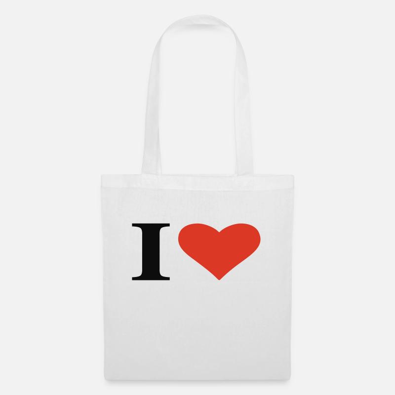 i love - Stoffbeutel - Weiß