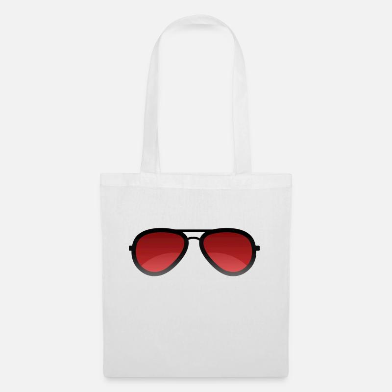 Sonnenbrille Pilotenbrille - Stoffbeutel - Weiß