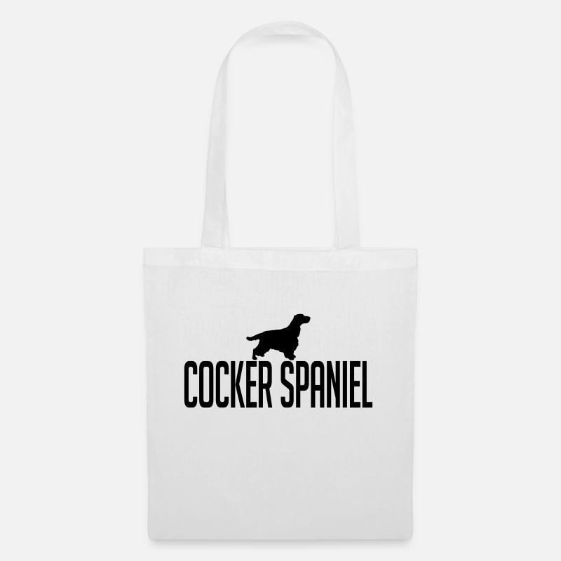 COCKER SPANIEL Hunderasse - Stoffbeutel - Weiß