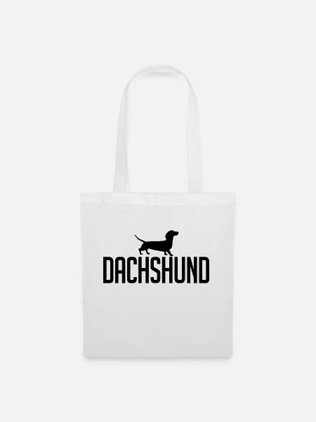DACHSHUND Hunderasse - Stoffbeutel - Weiß