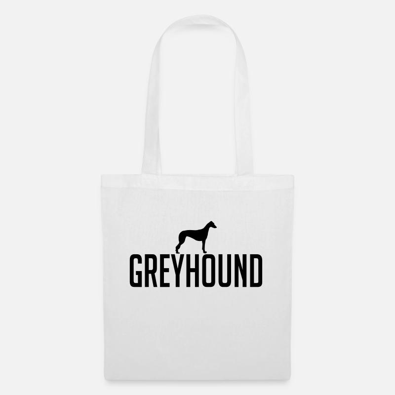 GREYHOUND Hunderasse - Stoffbeutel - Weiß