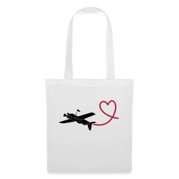 Aerobatic heart fly pilot gift - Tote Bag - white - Front