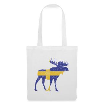 Drapeau suédois - Sac en tissu - blanc - Devant