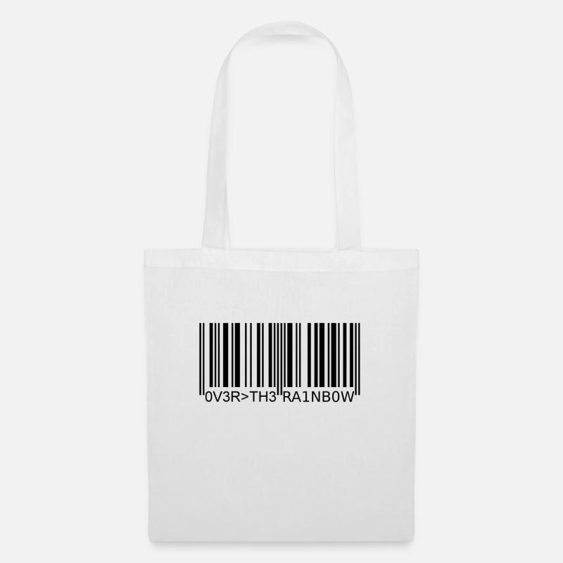 Barcode - Stoffbeutel - Weiß