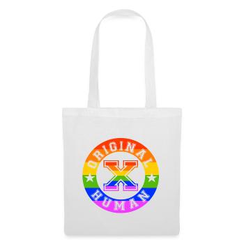 LGBT Original Human Label Label Rainbow - Tote Bag - white - Front