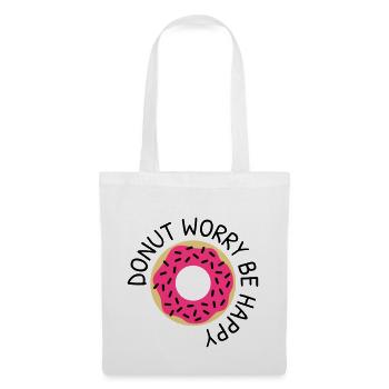 Donut worry be happy - Tote Bag - white - Front