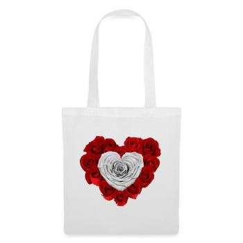 Cœur de Roses - Sac en tissu - blanc - Devant