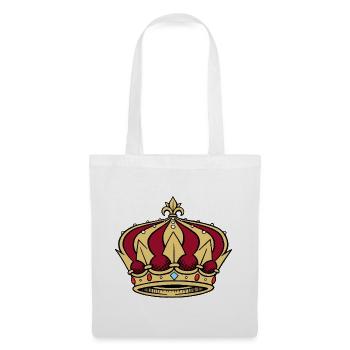 Crown King König Krone Royal Königin Queen - Stoffbeutel - Weiß - Vorne