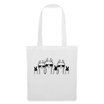 Peace Llamas crew friends - Tote Bag - white - Front
