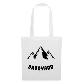 Savoyard Montagne noir - Sac en tissu - blanc - Devant