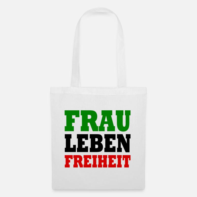 Frau leben freiheit - Stoffbeutel - Weiß