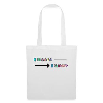 Choose Happy - Stoffbeutel - Weiß - Vorne