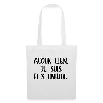 aucun lien je suis fils unique - Sac en tissu - blanc - Devant
