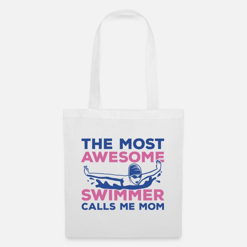 Schwimmer Mutter - Stoffbeutel - Weiß