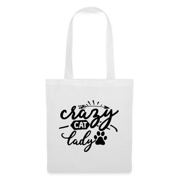 Crazy Cat Lady - Sac en tissu - blanc - Devant