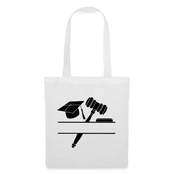 Monogramme juge avocat - Sac en tissu - blanc - Devant