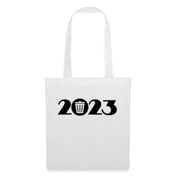 Trash 2023, Abfall 2023, Dreck 2023 - Stoffbeutel - Weiß - Vorne