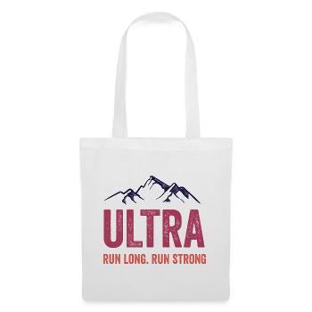 Ultra Running - Courez longtemps. Courez fort. - Sac en tissu - blanc - Devant