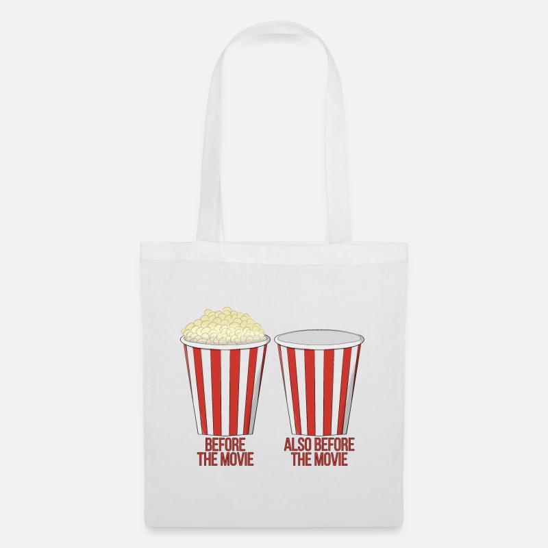 Popcorn im Kino - Stoffbeutel - Weiß