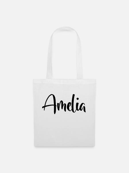 Name - Amelia - Stoffbeutel - Weiß