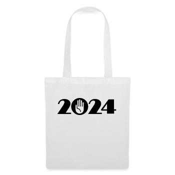 Stop, Hallo, Achtung 2024 - Stoffbeutel - Weiß - Vorne