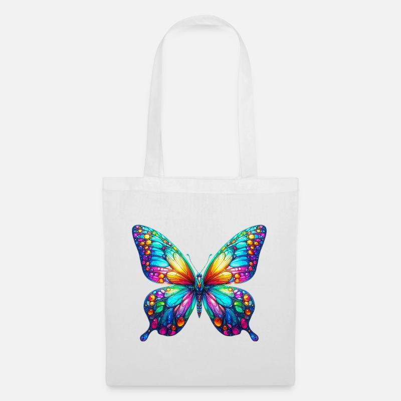 Schmetterling - Stoffbeutel - Weiß