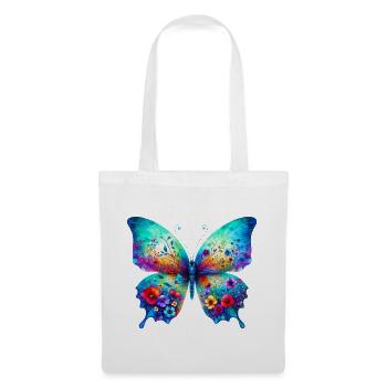 Schmetterling - Stoffbeutel - Weiß - Vorne