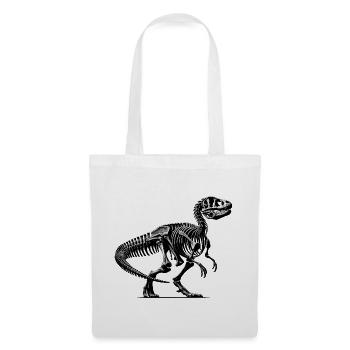 Black and white dinosaur skeleton for dinosaur fans - Tote Bag - white - Front