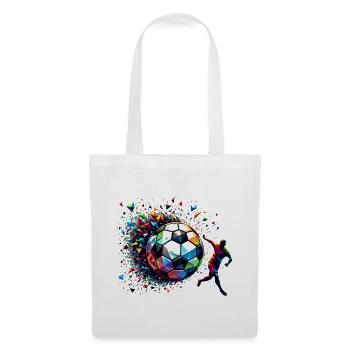 joueur de football dynamique jouant au football - Sac en tissu - blanc - Devant