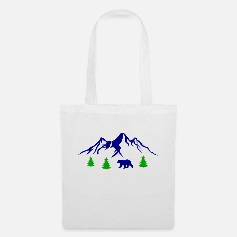 berge bär - Stoffbeutel - Weiß