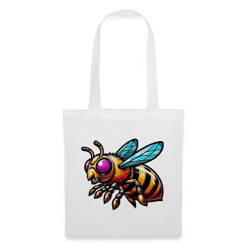 Abeille - Sac en tissu - blanc - Devant