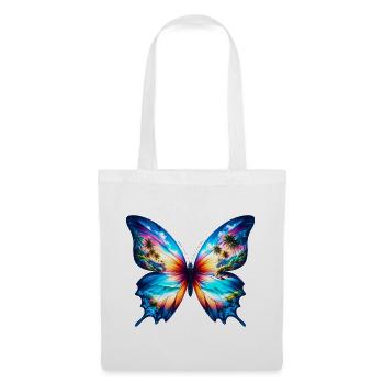 Papillon - Sac en tissu - blanc - Devant