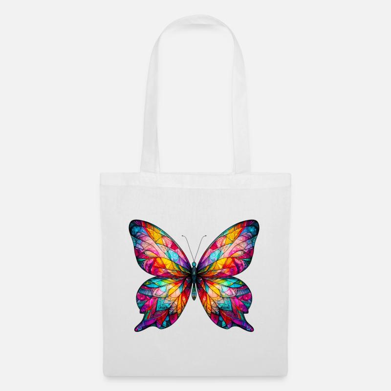 Schmetterling - Stoffbeutel - Weiß